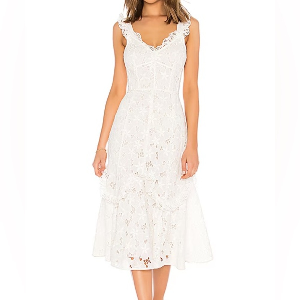 NWT REBECCA TAYLOR ADRIANA EYELET DRESS 12
